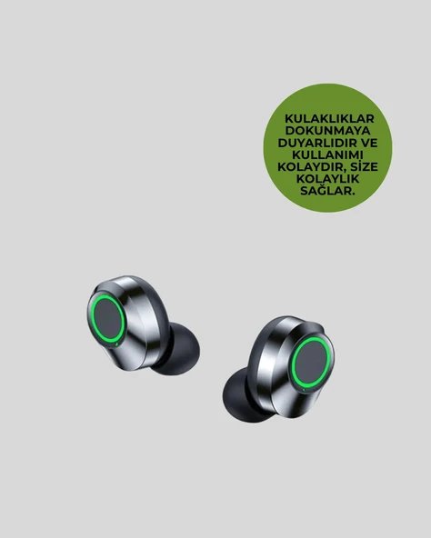 Gürültü Engelleyici Bluetooth Kulaklık – Akıllı Ekranlı, HiFi Ses Kalitesi - 4