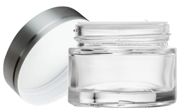 20ml şeffaf cam krem kavanozu, 12 adet, kozmetik kavanoz,krem kavanozu, cam kavanoz ürün görseli