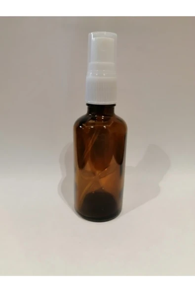 50cc Kahverengi Parmak Sprey Cam Şişe,amber Şişe, 50 Adet