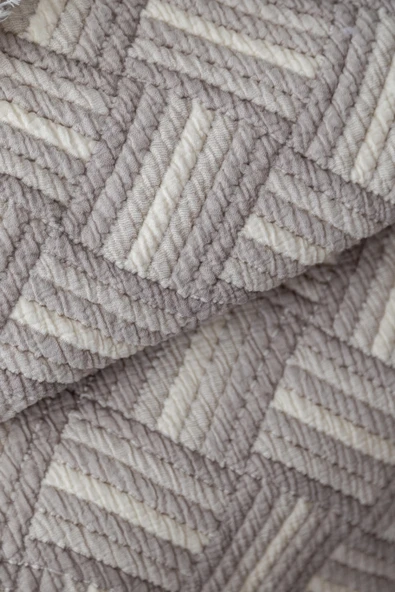 Tek Kişilik Sevilla Bej Yatak Örtüsü Takımı - Resim 2