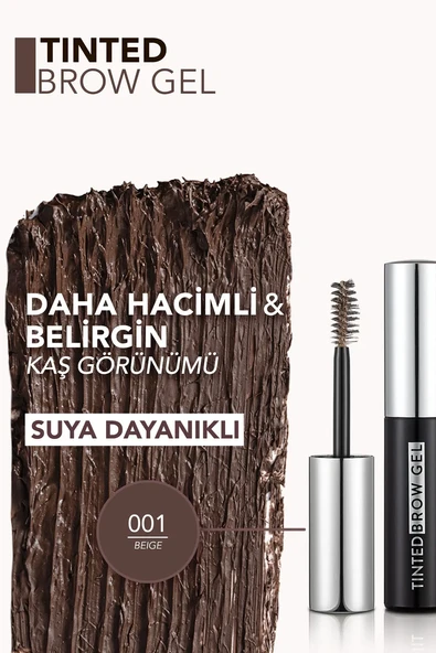 Flormar Tinted Brow Gel Yarı Transparan & Suya Dayanıklı Kaş Maskarası 001 BEIGE - 4