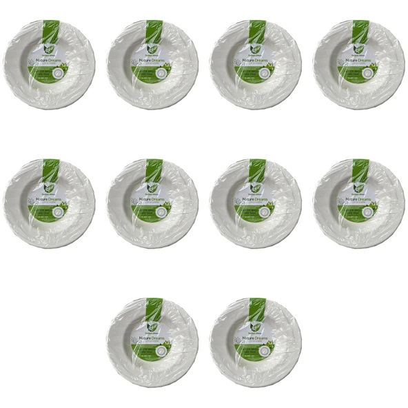 Roll-Up Nature Ekolojik Karton Kağıt Parti Çok Amaçlı Çukur Derin Tabak - 23 Cm. - 250 Adet ürün görseli 1