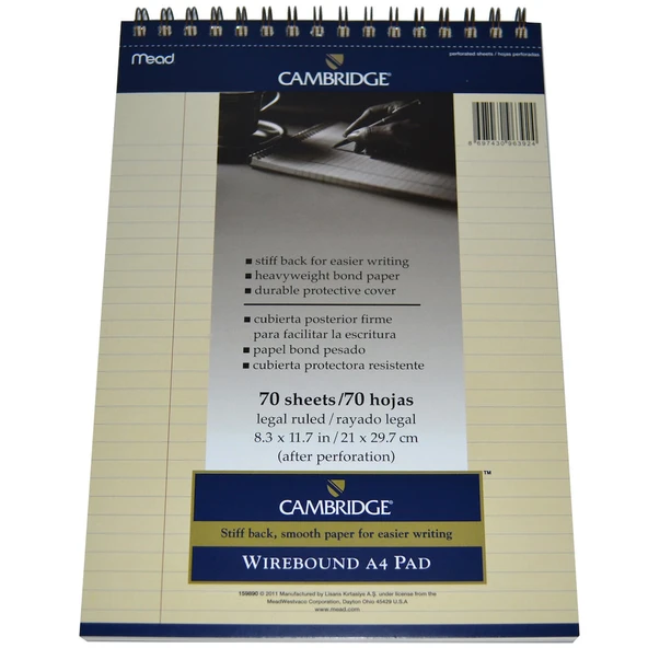 Mead Cambridge A4 Bloknot Çizgili 70 Yaprak Fildişi ürün görseli