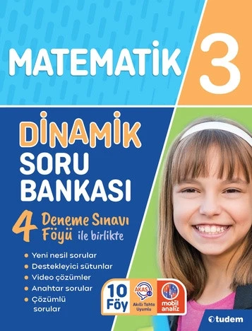 TUDEM YAYINLARI 3. Sınıf Matematik Dinamik Soru Bankası ürün görseli