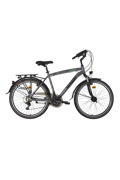 Bisan Comfortline Şehir Bisikleti 48 CM V Fren 26 Jant 21 Vites Metalik Gri Yeşil ürün görseli 1