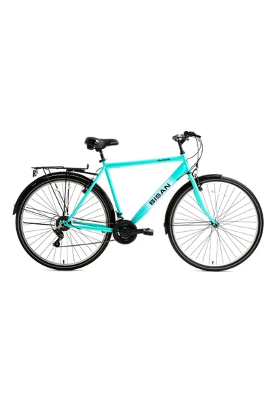 Bisan Hardy Şehir Bisikleti 46 Cm V Fren 28 Jant 21 Vites Turkuaz Siyah Beyaz ürün görseli 1