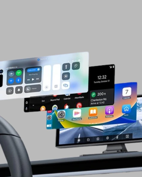 Audi , Skoda Octavia, Superb, Seat Leon, Ibiza, Hyundai i20, i30, Tucson,Uyumlu Android Auto & CarPlay Multimedya Ekran - 2