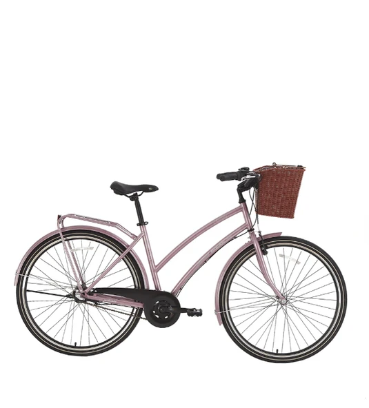 Bisan BİSAN SERENITY KADIN ŞEHİR BİSİKLETİ 48CM V 28 JANT NEX.3 VİTES PUDRA PEMBE SİLVER ürün görseli 1