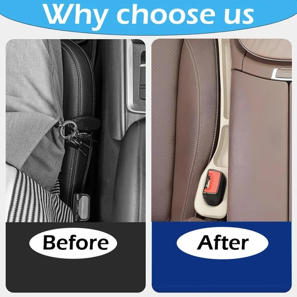 Araç Koltuğu Boşluk Doldurucu ve Düzenleyici Organizer 2'li Bej - 4