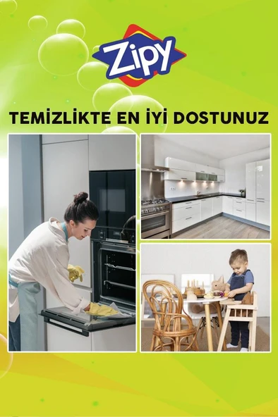 Zipy Easy Clean Yumuşatıcı Kokulu Yüzey Temizlik Havlusu Islak Kova Mendil 300 Adet - Resim 3
