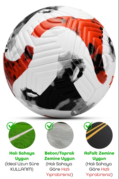 Profesyonel Futbol Topu 2026 Süper Lig Pompalı Sert Zemin Halı Saha Futbol Topu No5 Renkli F73 - Resim 5