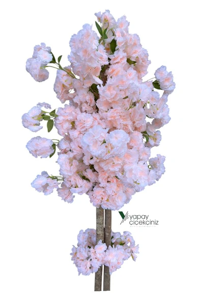 Beyaz Renkli Saksıda 150 cm Yapay Bahardalı Ağacı Yoğun Yaprak - Resim 6