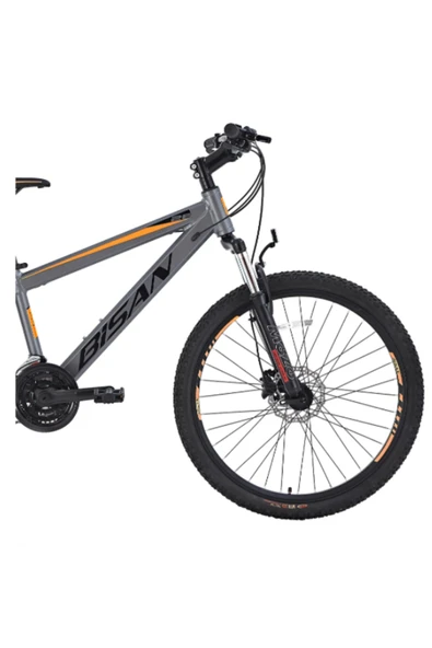 Bisan BİSAN COOPER DAĞ BİSİKLETİ 35 CM MD 26 JANT 21 VİTES FÜME SİYAH TURUNCU - Resim 2