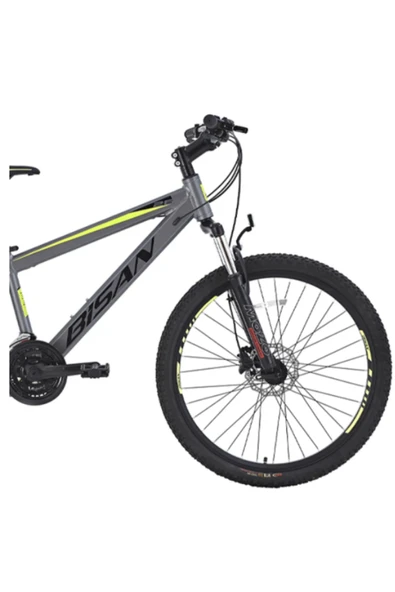 Bisan BİSAN COOPER DAĞ BİSİKLETİ 35 CM HD 26 JANT 21 VİTES FÜME SİYAH SARI - Resim 2