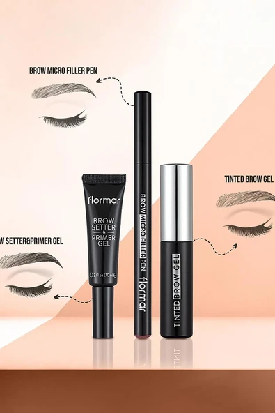 Flormar Tinted Brow Gel Yarı Transparan & Suya Dayanıklı Kaş Maskarası 003 BROWN - 4