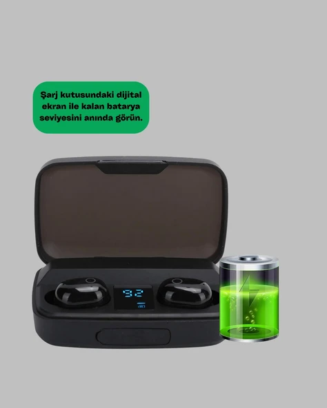 Yüksek Ses Kaliteli A10s TWS Bluetooth 5.0 Kablosuz Kulaklık - 2