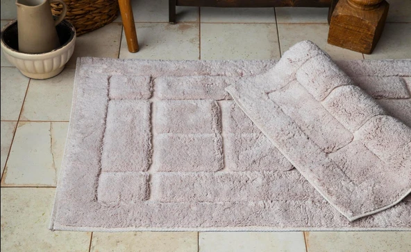 AP 2li Brıcks Bej Banyo Paspas - Resim 2