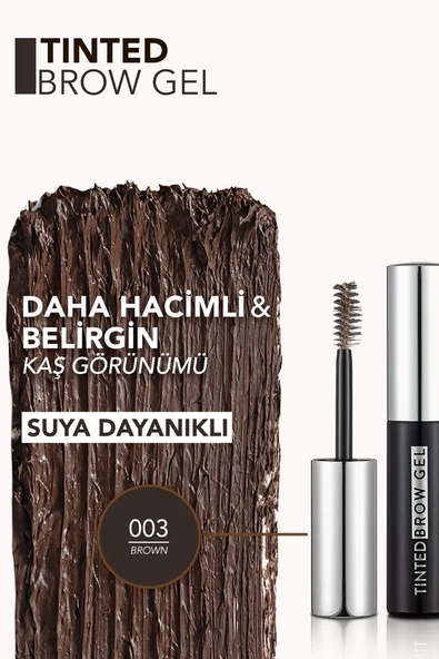 Flormar Tinted Brow Gel Yarı Transparan & Suya Dayanıklı Kaş Maskarası 003 BROWN - 3