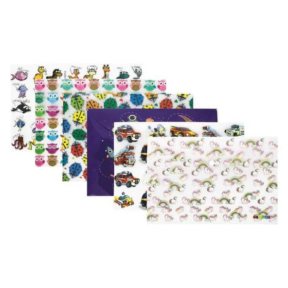 Globox Baskılı Çıtçıtlı Dosya 6671 ürün görseli