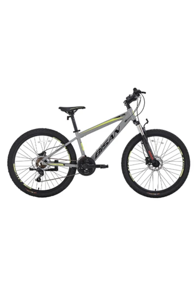 Bisan BİSAN COOPER DAĞ BİSİKLETİ 35 CM MD 26 JANT 21 VİTES AÇIK GRİ SİYAH SARI ürün görseli 1