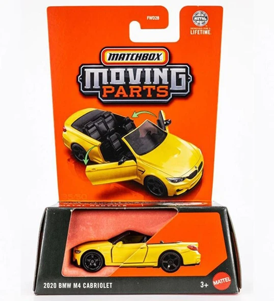 Matchbox 2025 1:64 Arabalar 2020 BMW M4 CABRIOLET JBW85