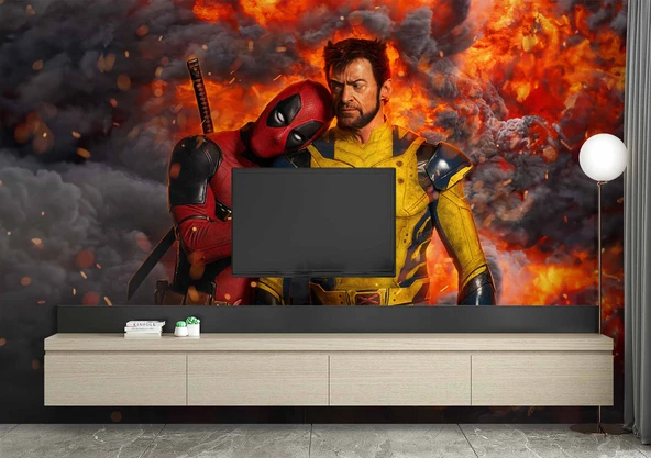 Marvel Deadpool & Wolverine Duvar Kağıdı - Resim 3