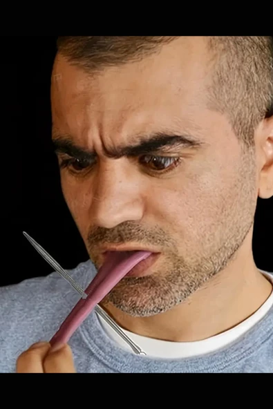 1 adet-Cadılar Bayramı Gerçekçi Dil- Esnek Prank Makyaj Malzemeleri, Parti & Sahne Aksesuarı - Resim 9