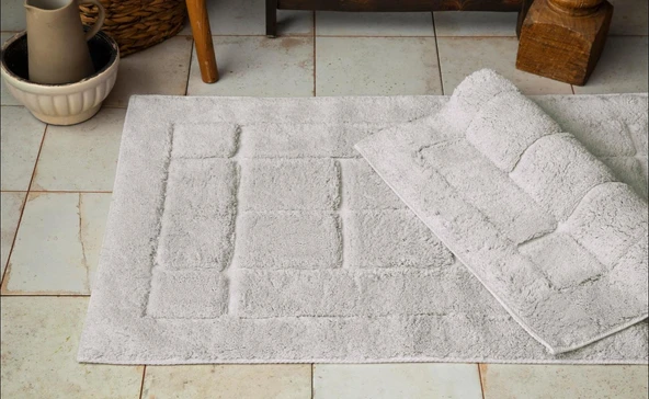 AP 2li Brıcks Ekru Banyo Paspas - Resim 2