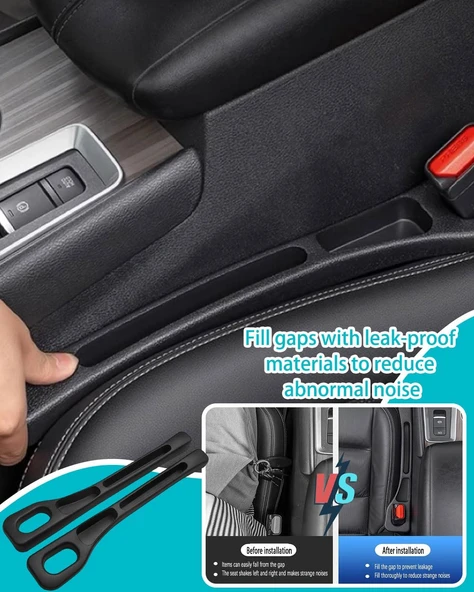 Araç Koltuğu Boşluk Doldurucu ve Düzenleyici Organizer 2'li Siyah - 4