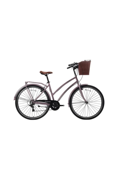 Bisan SERENITY S KADIN ŞEHİR BİSİKLETİ 48CM V 28 JANT 7 VİTES PUDRA PEMBE SİYAH ürün görseli 1