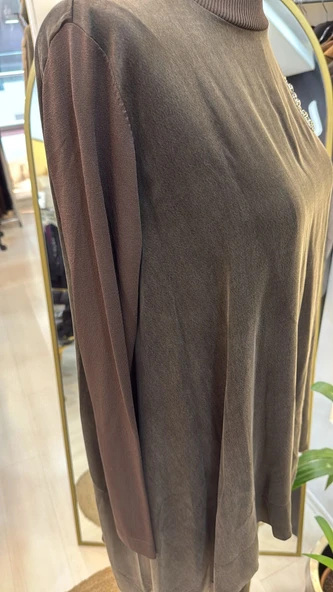 Nuss 1033 Cupra İpek Takım - KAHVE - Resim 5