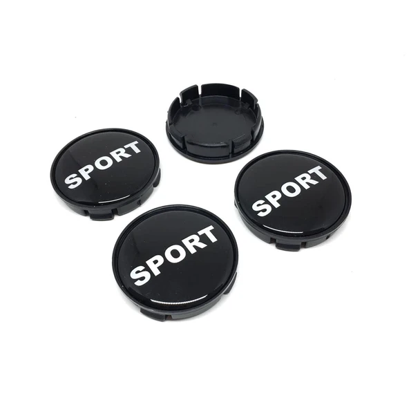 Sport Damla Geçme Jant Göbek Kapağı 4’lü Set 55/58mm Siyah