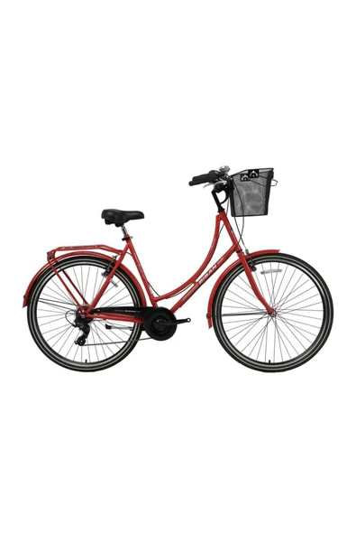 Bisan BİSAN PARADISE S KADIN ŞEHİR BİSİKLETİ 56CM V 28 JANT 7 VİTES KIRMIZI GRİ ürün görseli 1