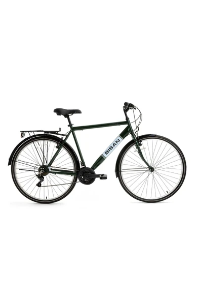 Bisan Hardy Şehir Bisikleti 42 Cm V Fren 26 Jant 21 Vites Yeşil Siyah Beyaz ürün görseli 1
