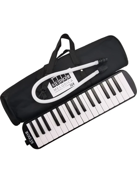 32 Tuşlu Notalı Melodika Taşıma Çantalı Südor Notalı Melodika Siyah
