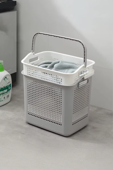 İronika Samba Kirli Temiz Çamaşır Sepeti Çok Amaçlı Oyuncak Sepeti - Yeşil - Resim 5