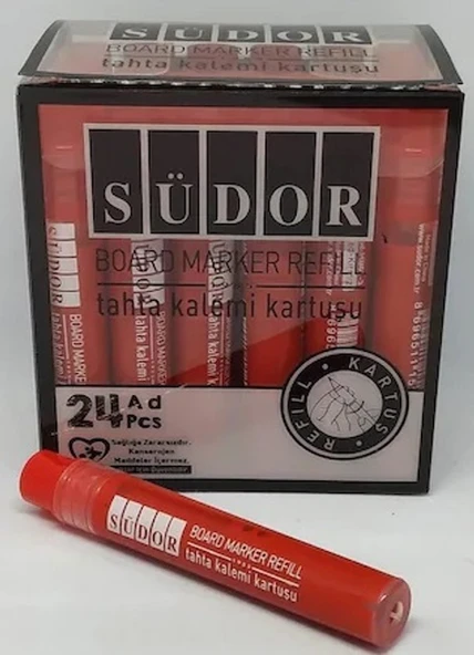SÜDOR TAHTA KALEMİ KARTUŞU KIRMIZI MBO1-3 ürün görseli
