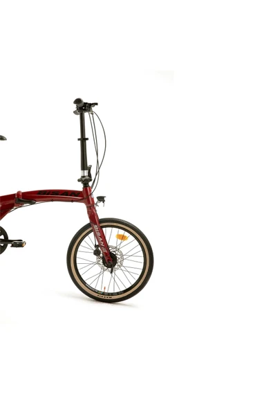 Bisan Fx 3700 Md 20 11-28 Katlanır Bisiklet Bordo Siyah - Resim 2