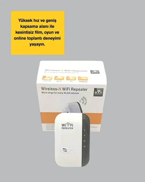 Wireless-N 300 Mbps WiFi Booster – Modem Router AP Sinyal Amplifikatör - 4