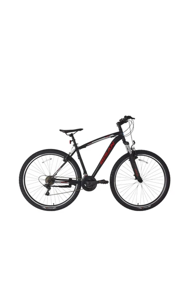 Bisan Leon 29 Jant Dağ Bisikleti 48 cm Çelik Kadro V-Fren 21 Vites Shimano - Mat Siyah Kırmızı - Resim 4