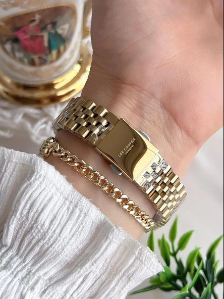 Lee Cooper Çelik Kordonlu 3 Atm Suya Dayanıklı Kadın Kol Saati VS.BLKT.0630 - Resim 3