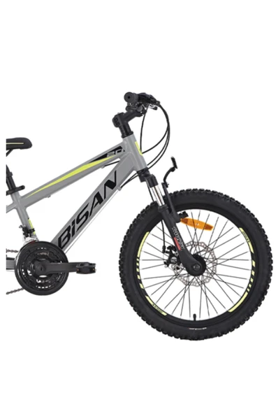 Bisan BİSAN COOPER ÇOCUK BİSİKLETİ 28 CM MD 20 JANT 21 VİTES AÇIK GRİ SİYAH SARI - Resim 3