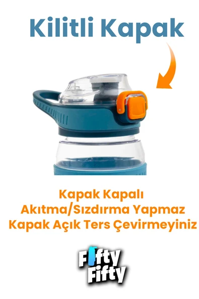 550 ML Rahat İçim (Pipetsiz) Taşıma Kulplu Çocuk Su Matarası -VGN3001ML550 - Resim 11