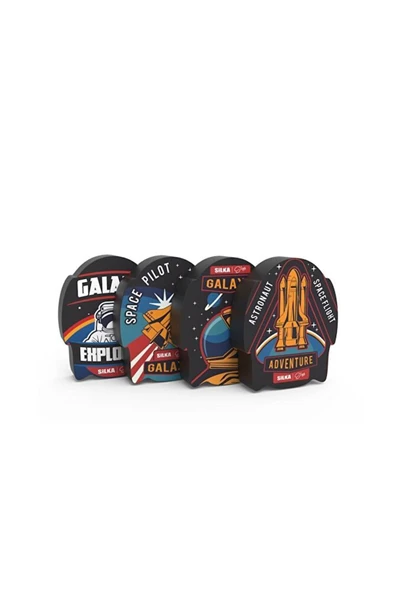 4 Desen Galaksi Silgi Art55 36 Lı Kutu - Resim 2