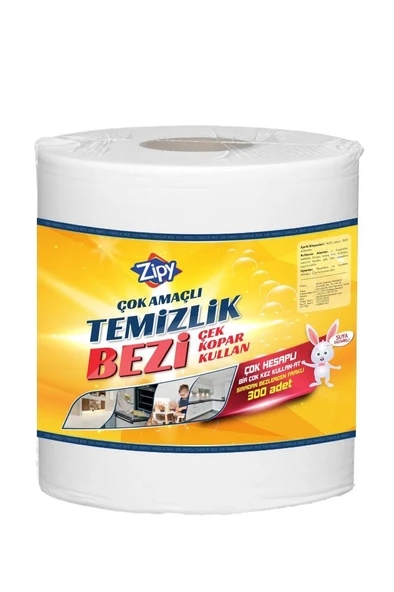 Zipy Easy Clean Yumuşatıcı Kokulu Yüzey Temizlik Havlusu Islak Kova Mendil 300 Adet - Resim 5