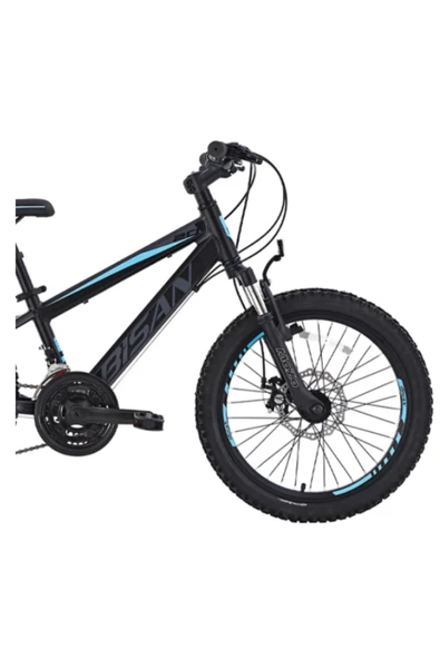 Bisan BİSAN COOPER ÇOCUK BİSİKLETİ 30 CM HD 24 JANT 21 VİTES MAT SİYAH MAVİ - Resim 2