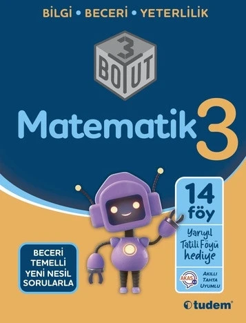 TUDEM YAYINLARI 3. Sınıf Matematik 3 Boyut ürün görseli