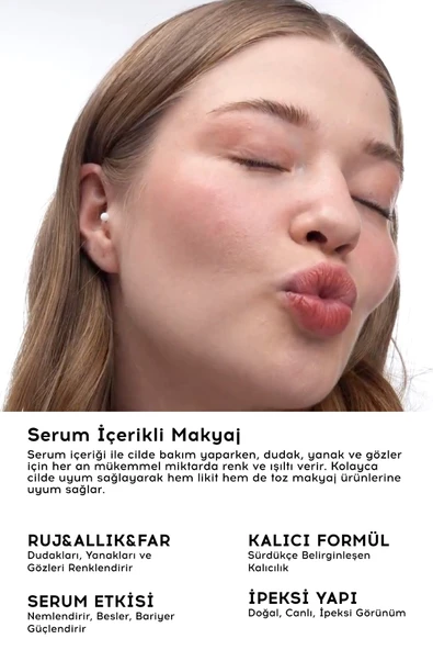 Cream Co. Allık Ruj Göz Farı Glow Tint Warm Peach | Nemlendirici Makyaj | 503 Şeftali | Hyaluronik Asit Peptit - 2