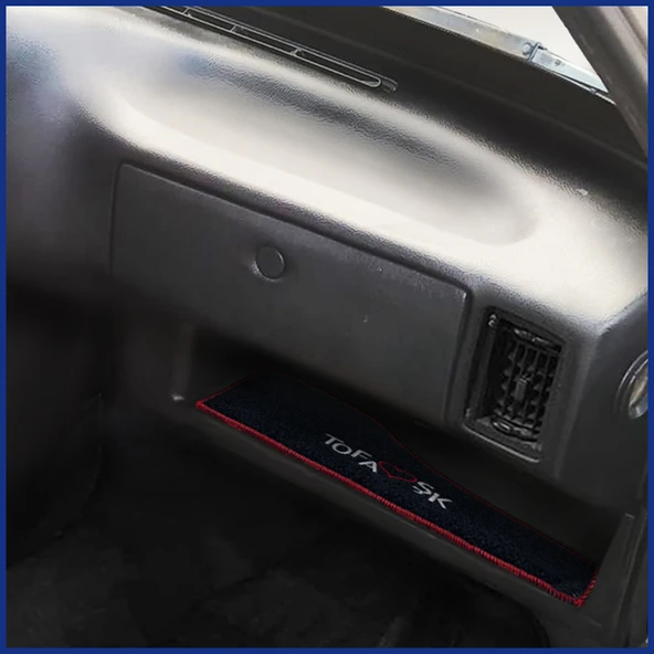 Tofaş Şahin Doğan Kartal Torpido Alt Sehpa Koruma Halısı / Nakışlı Torpido Alt Kaplama Halısı Örtüsü - Resim 6