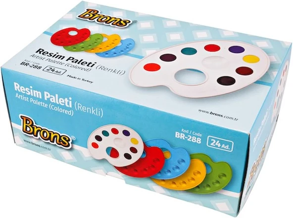 BRONS RESİM PALETİ PLASTİK RENKLİ BR-288 ürün görseli